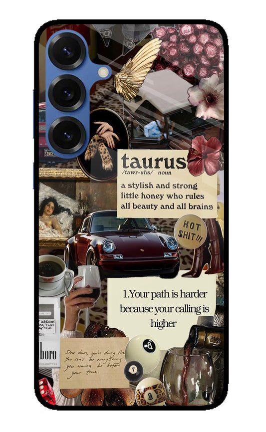 Taurus Zodiac Samsung S25 Glass Case