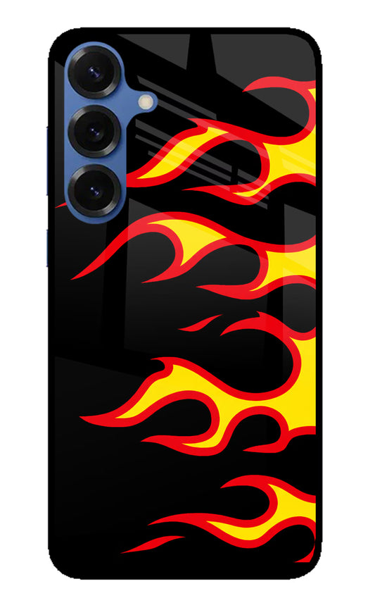 Side Sweep Flames Samsung S25 Glass Case