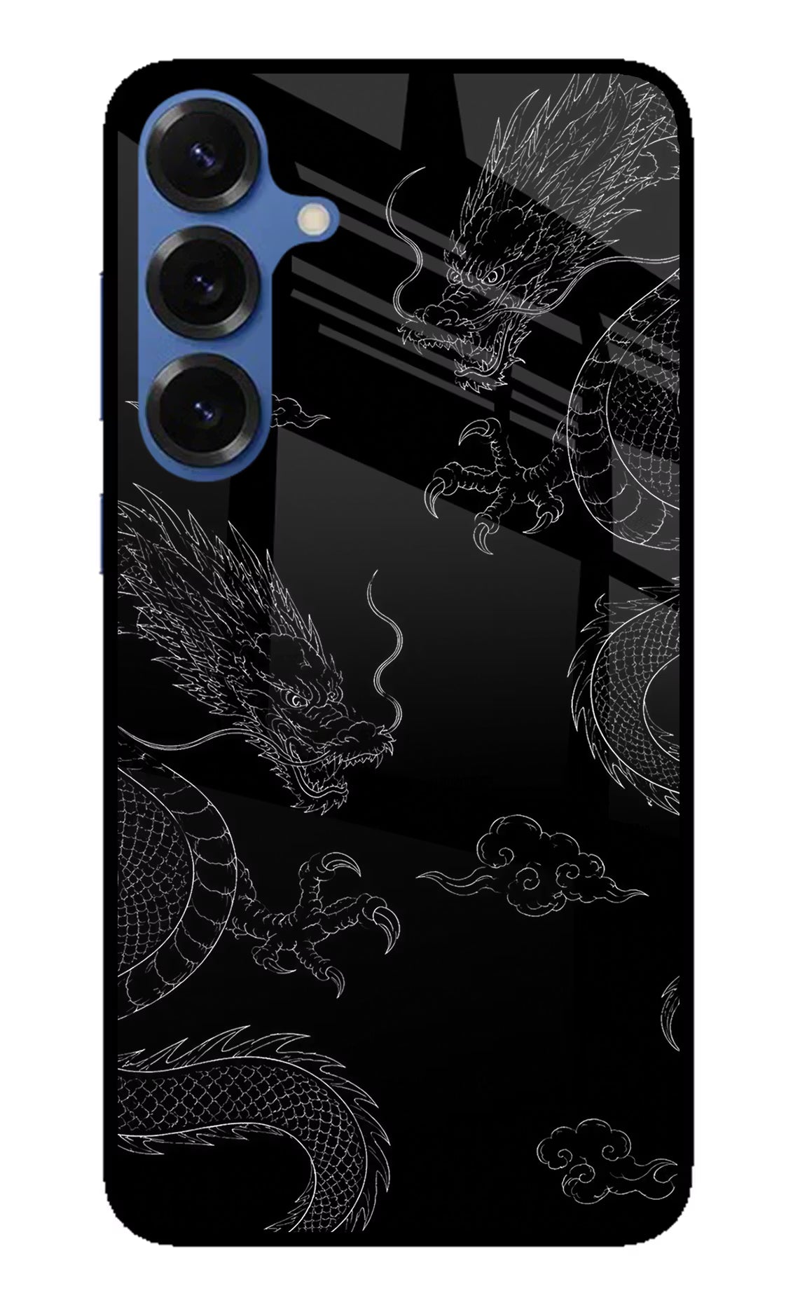 Twin Dragons Samsung S25 Glass Case Back Cover by Casekaro