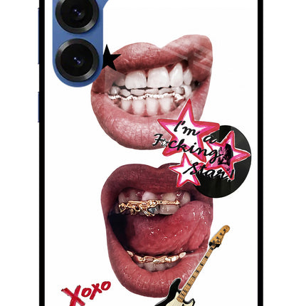 Rockstar Samsung S25 Glass Case Back Cover by Casekaro