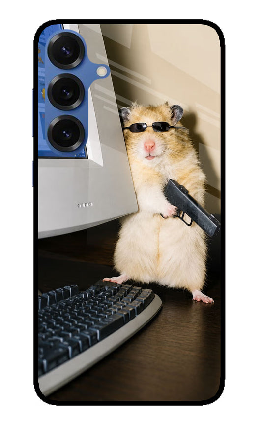 Hacker Hamster Samsung S25 Glass Case