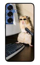 Hacker Hamster Samsung S25 Glass Case Back Cover by Casekaro
