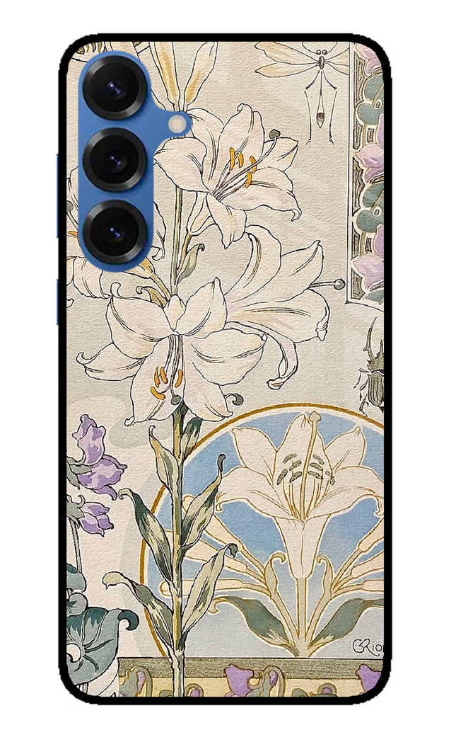 White Lily Samsung S25 Glass Case