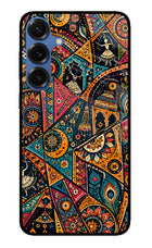 Folk Print Samsung S25 Glass Case