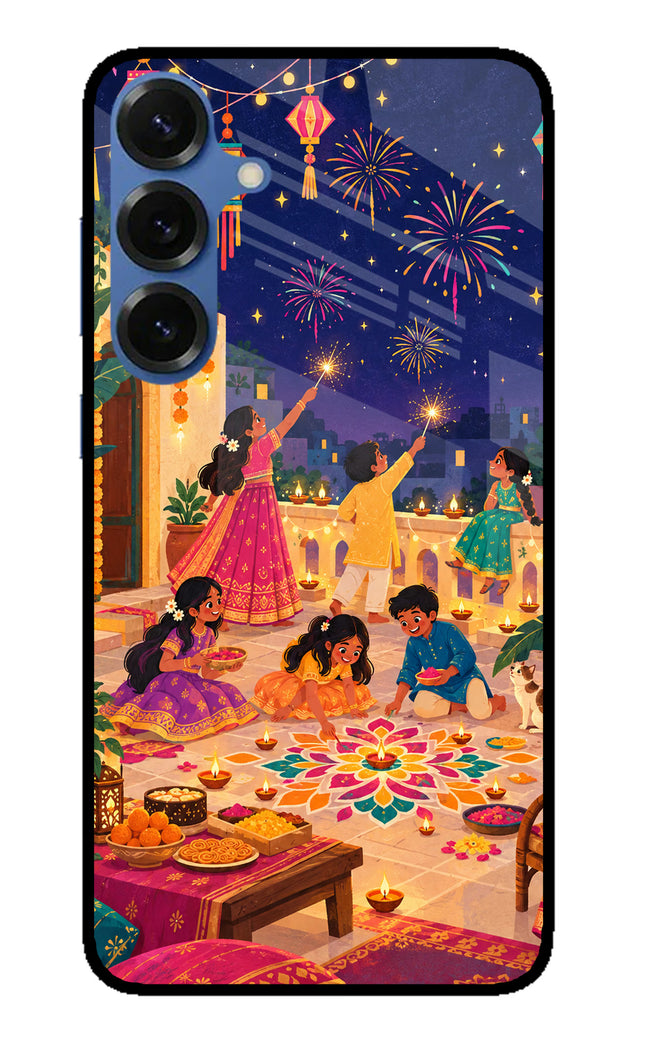Diwali Night Samsung S25 Glass Case
