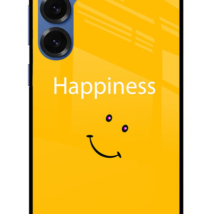 Happiness With Smiley Samsung S25 Plus Glass Case
