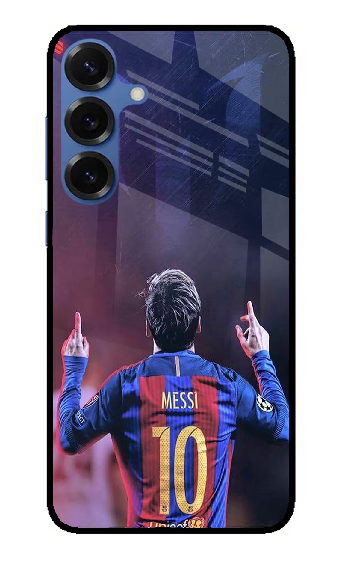 Messi Samsung S25 Plus Glass Case Back Cover by Casekaro