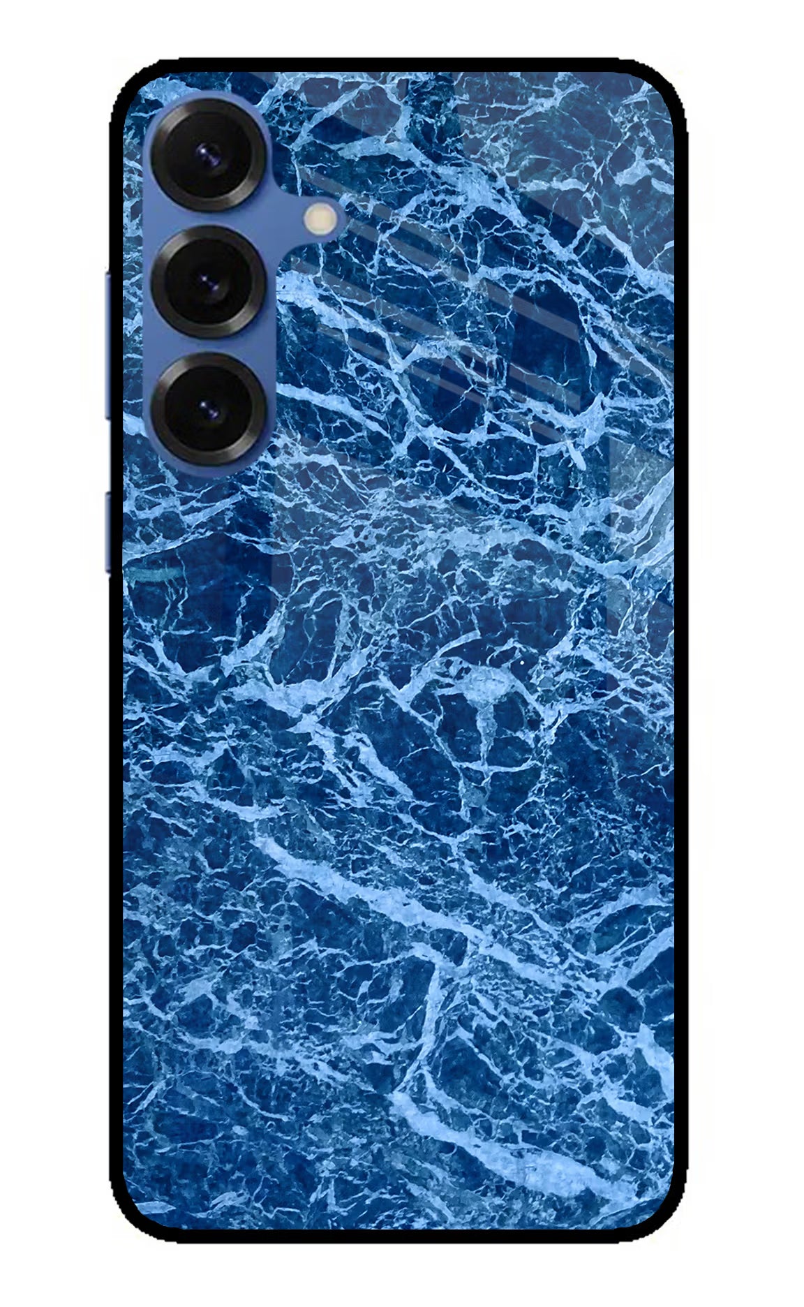Blue Marble Samsung S25 Plus Glass Case Back Cover by Casekaro