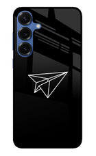 Paper Plane White Samsung S25 Plus Glass Case