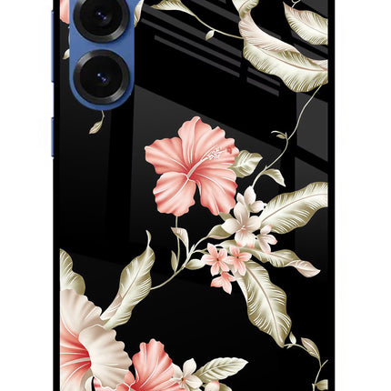 Flowers Samsung S25 Plus Glass Case Back Cover by Casekaro