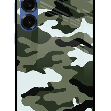 Camouflage Samsung S25 Plus Glass Case