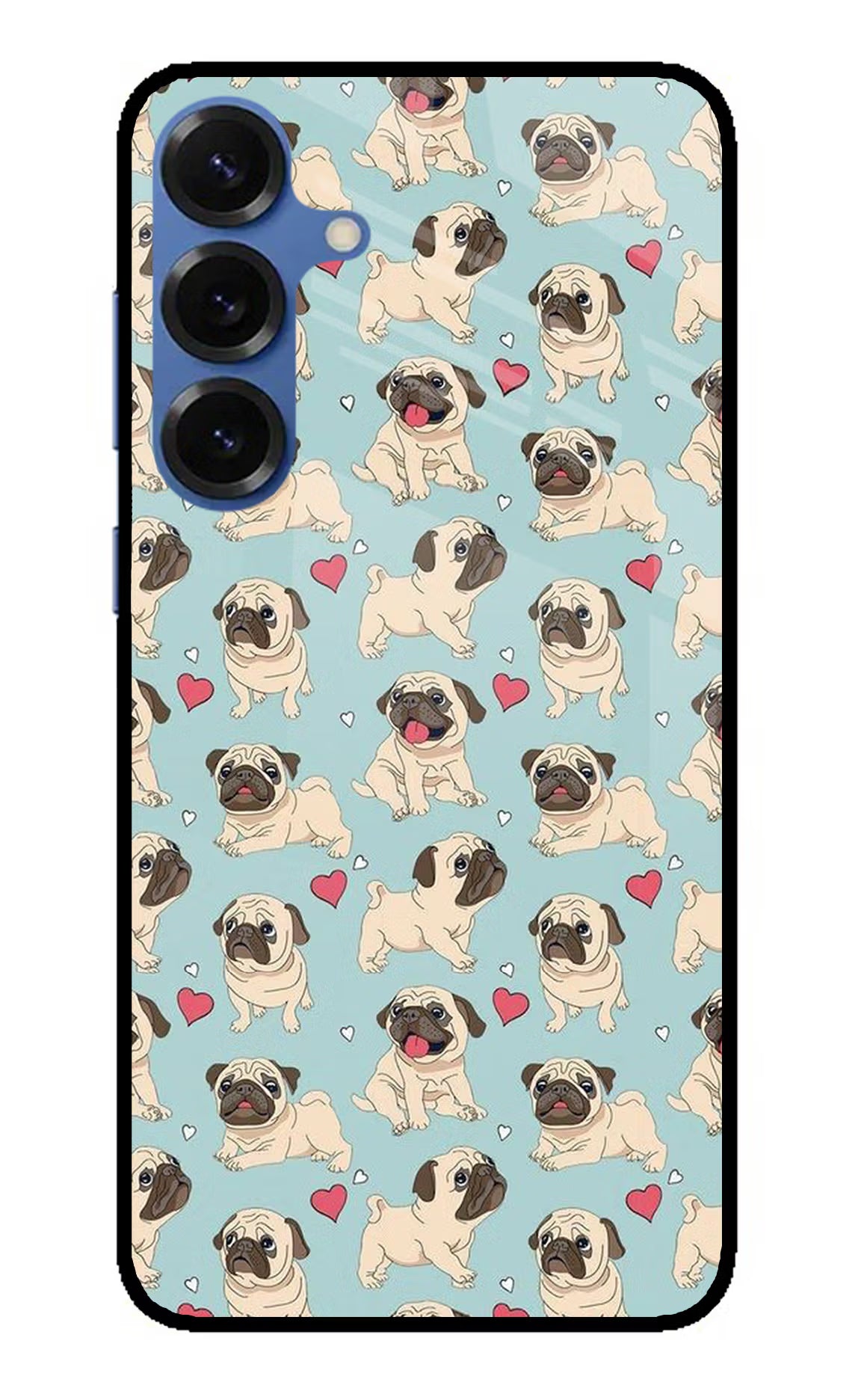 Pug Dog Samsung S25 Plus Glass Case Back Cover by Casekaro