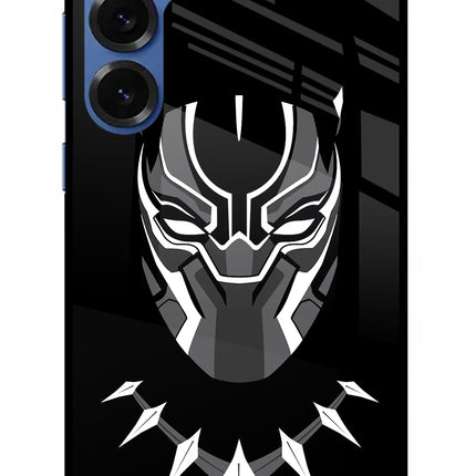 Black Panther Samsung S25 Plus Glass Case Back Cover by Casekaro