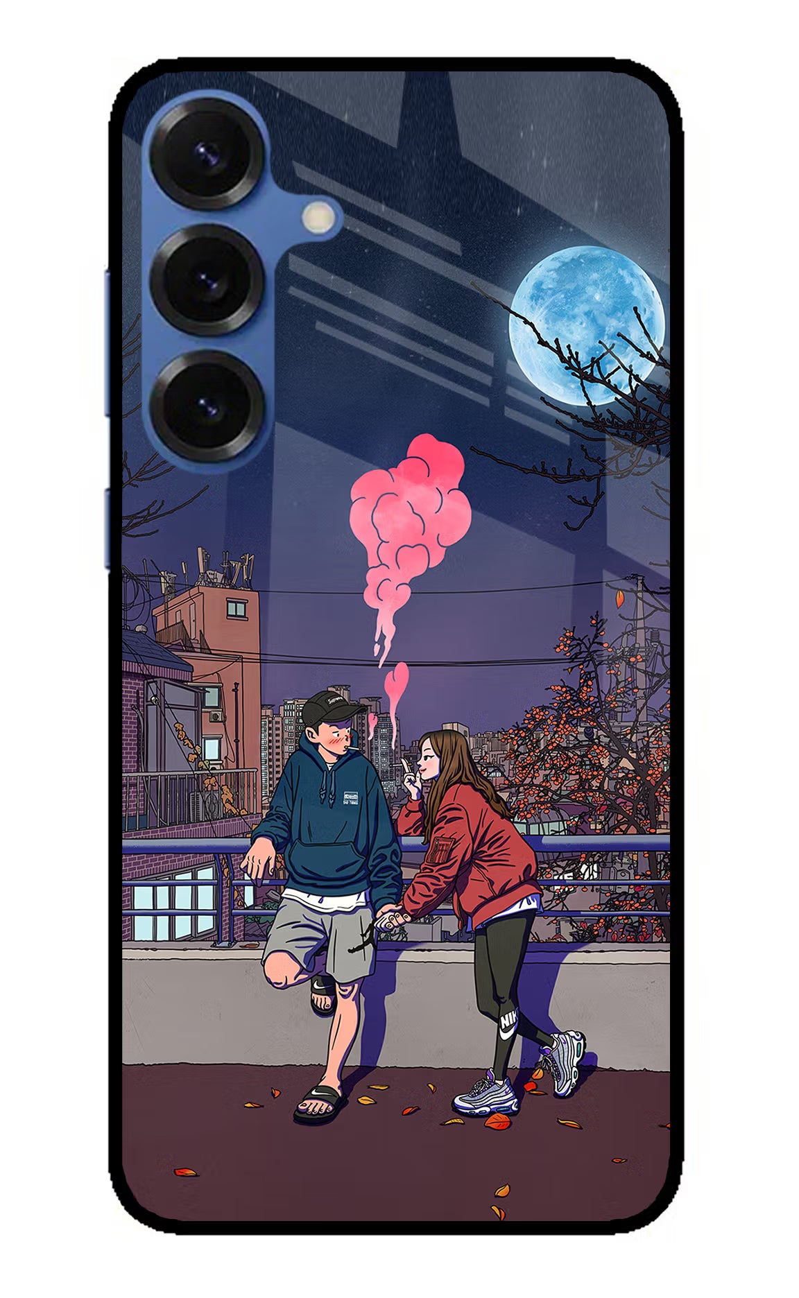 Chilling Couple Samsung S25 Plus Glass Case Back Cover by Casekaro