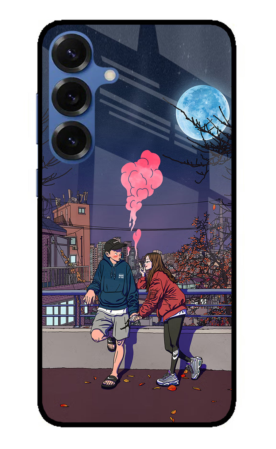 Chilling Couple Samsung S25 Plus Back Cover, Metal case