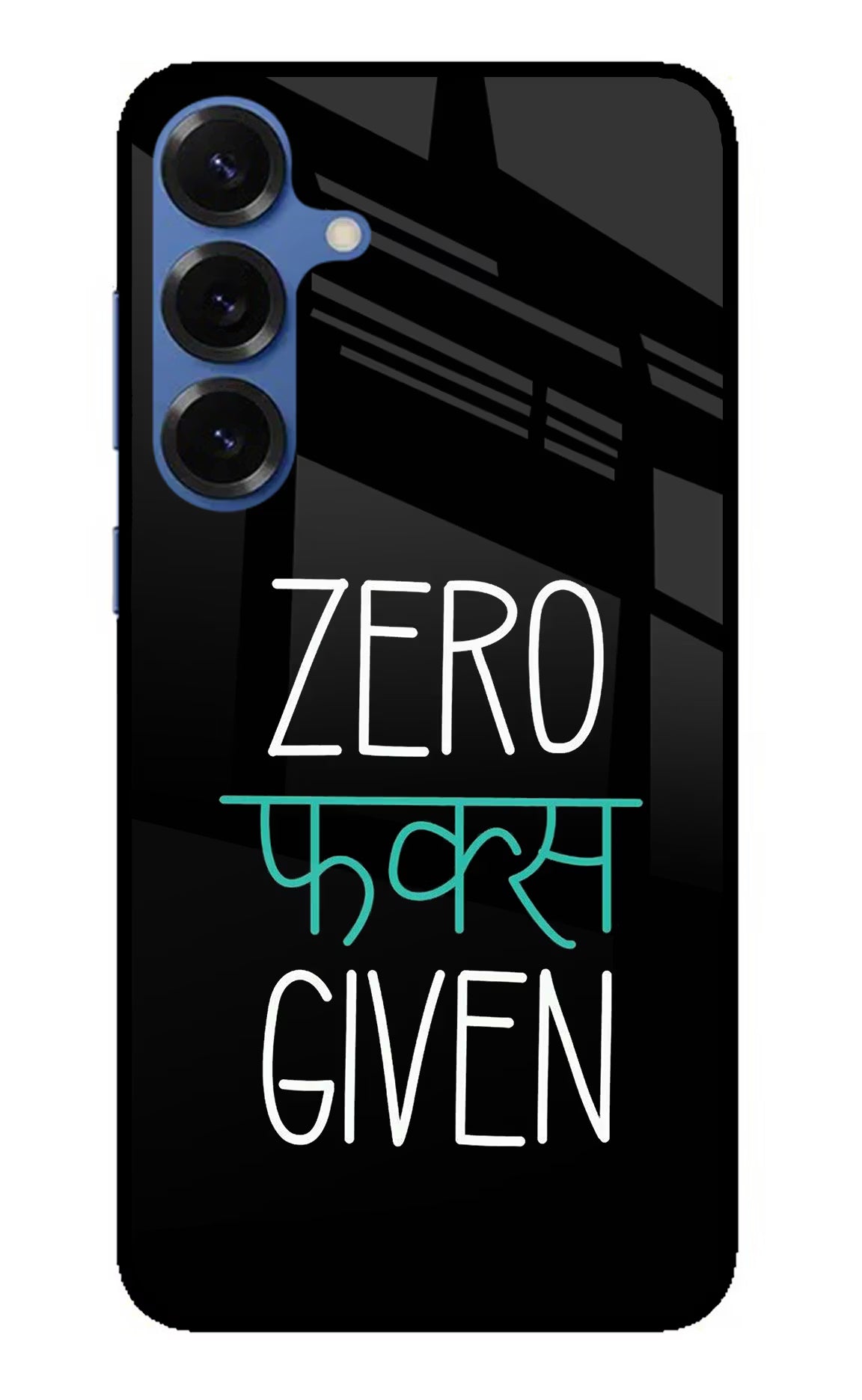 Zero Fucks Given Samsung S25 Plus Glass Case Back Cover by Casekaro