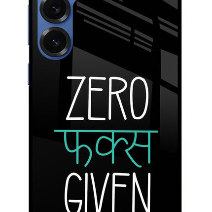 Zero Fucks Given Samsung S25 Plus Glass Case