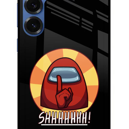 Among Us Shhh! Samsung S25 Plus Glass Case Back Cover by Casekaro