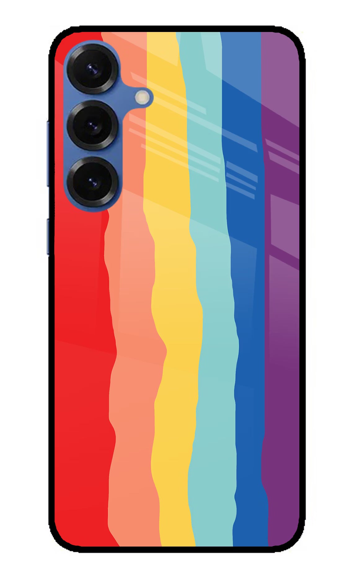 Rainbow Samsung S25 Plus Glass Case Back Cover by Casekaro
