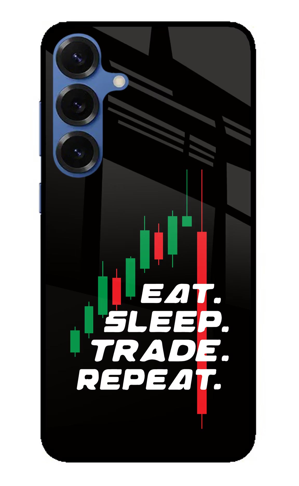 Eat Sleep Trade Repeat Samsung S25 Plus Glass Case