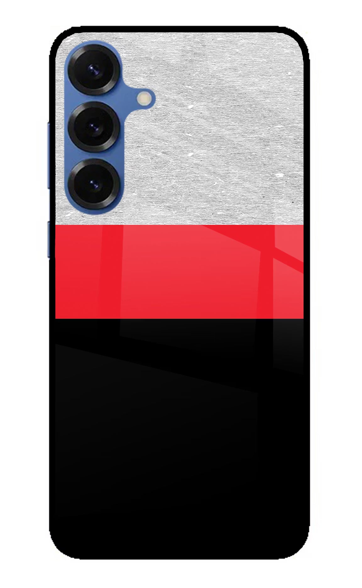 Tri Color Pattern Samsung S25 Plus Glass Case Back Cover by Casekaro