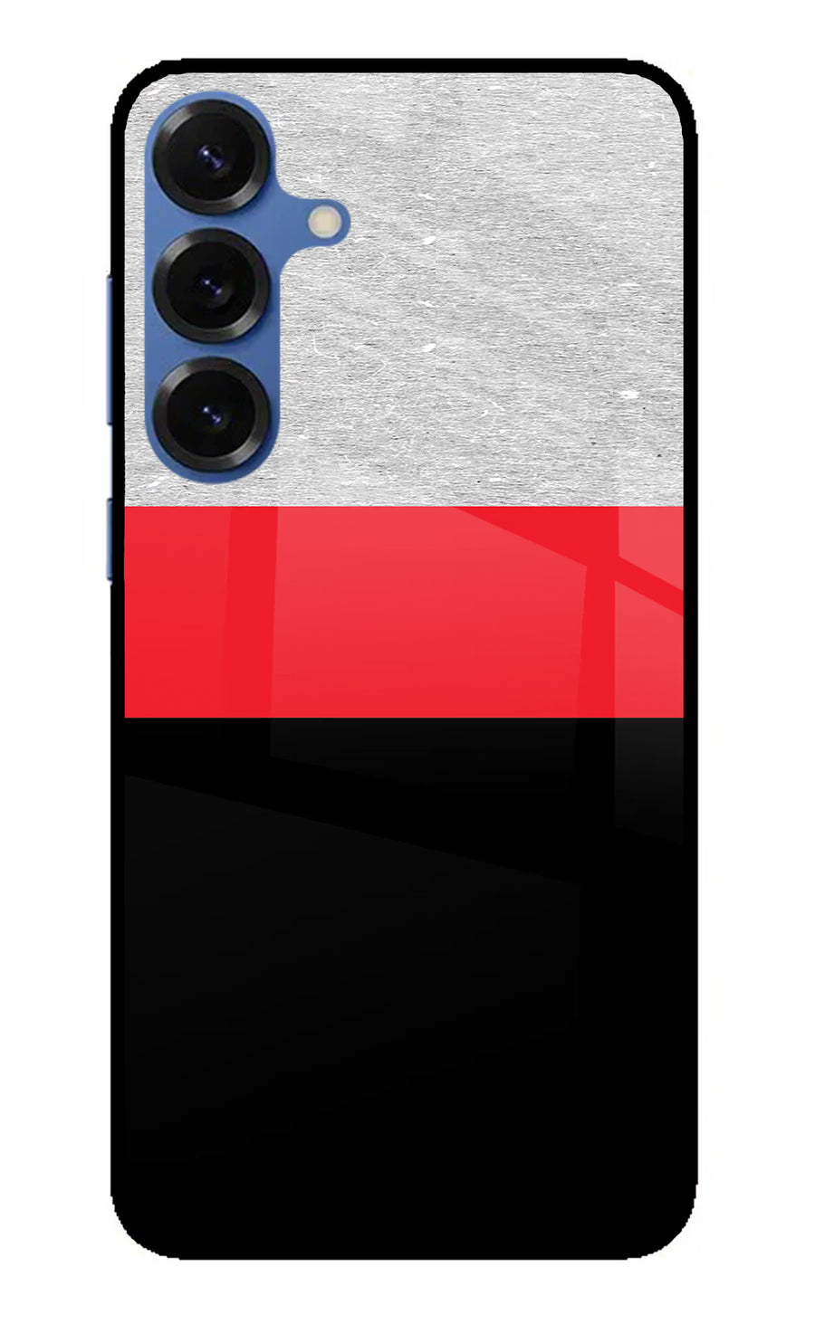 Tri Color Pattern Samsung S25 Plus Back Cover, Metal case