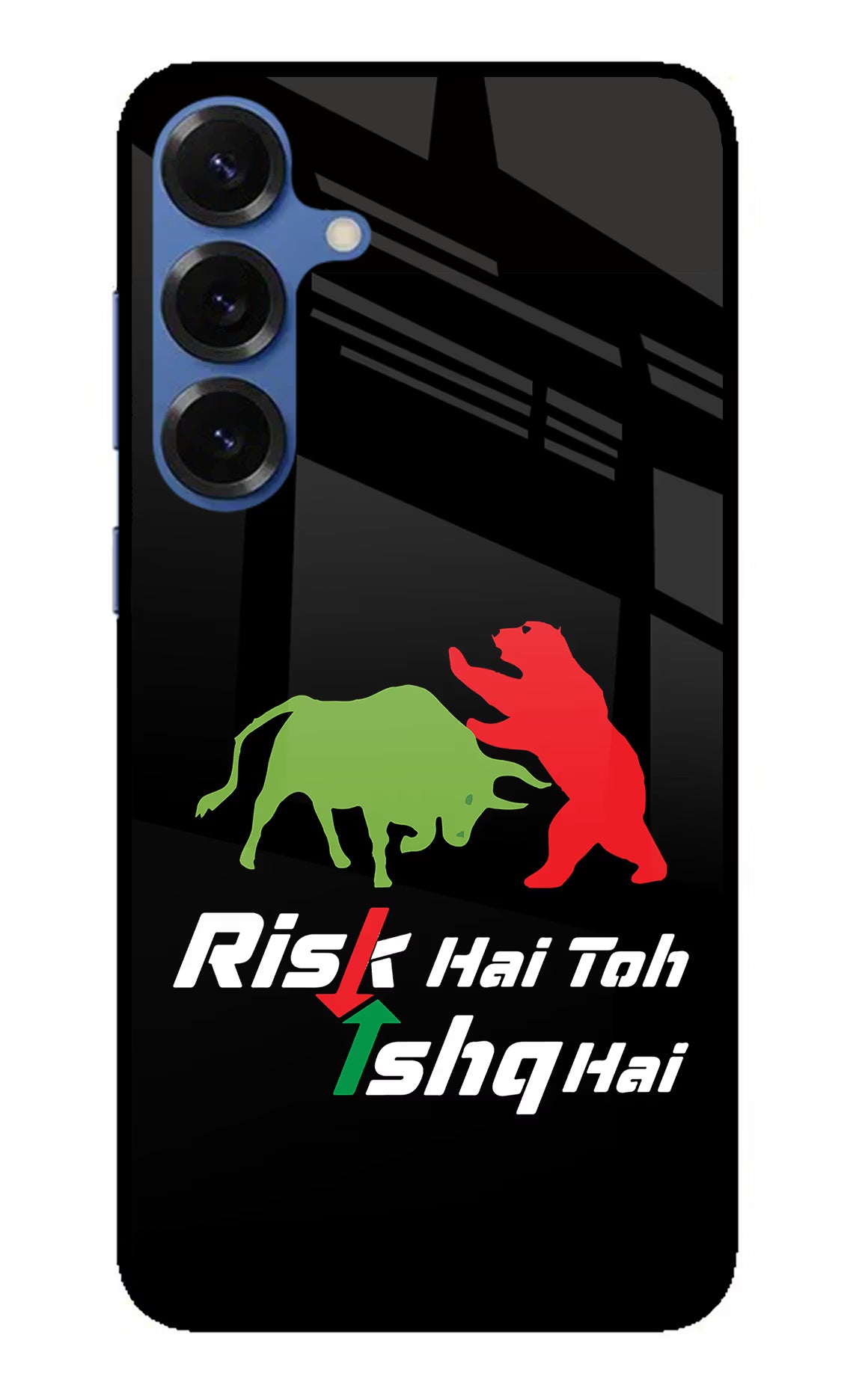Risk Hai Toh Ishq Hai Samsung S25 Plus Glass Case Back Cover by Casekaro