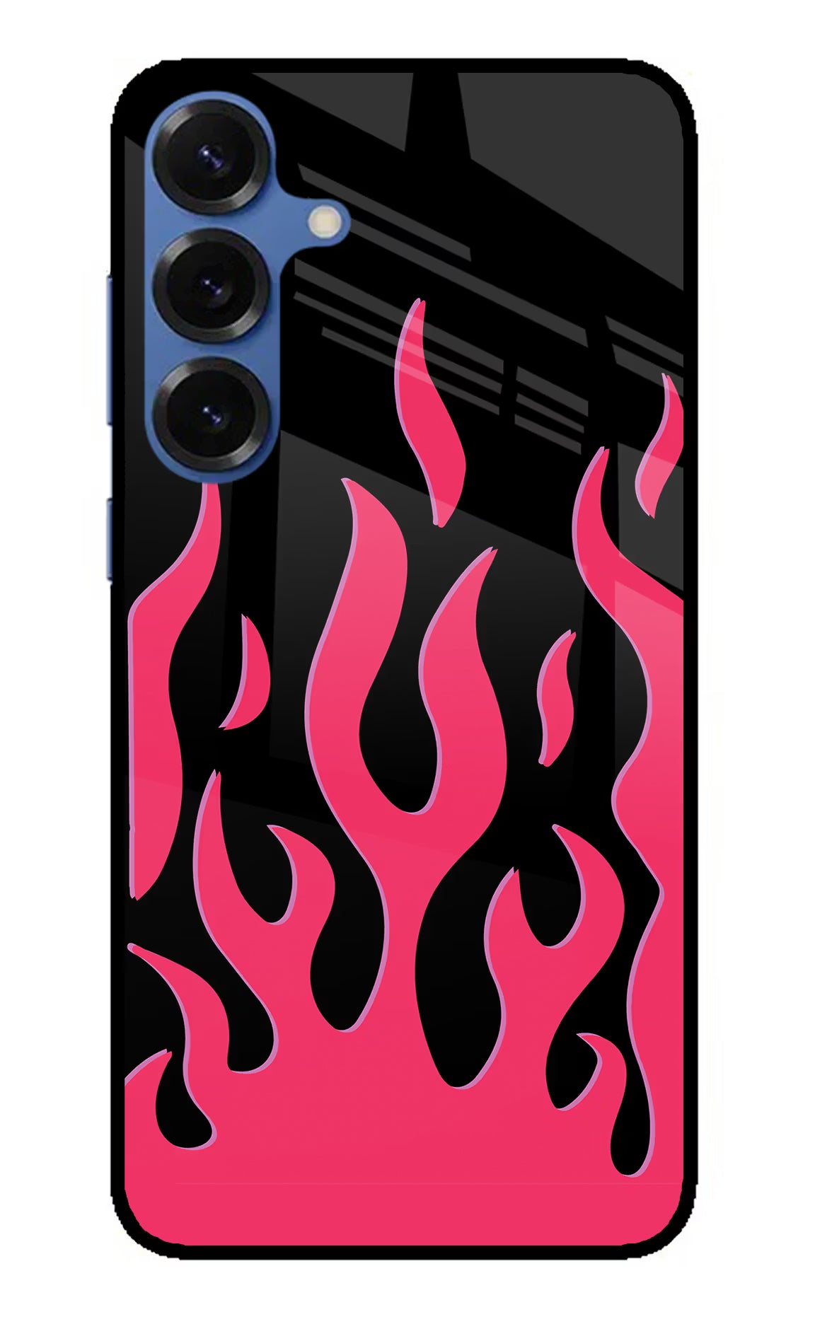 Fire Flames Samsung S25 Plus Glass Case Back Cover by Casekaro