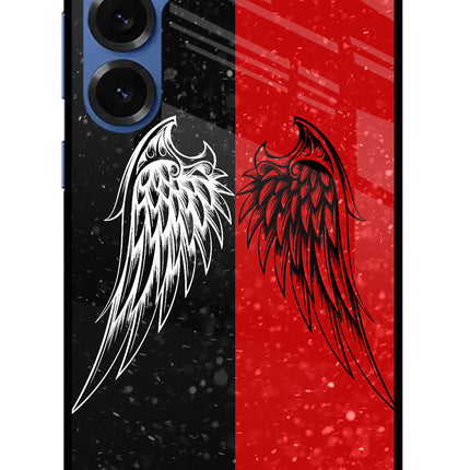 Wings Samsung S25 Plus Glass Case Back Cover by Casekaro