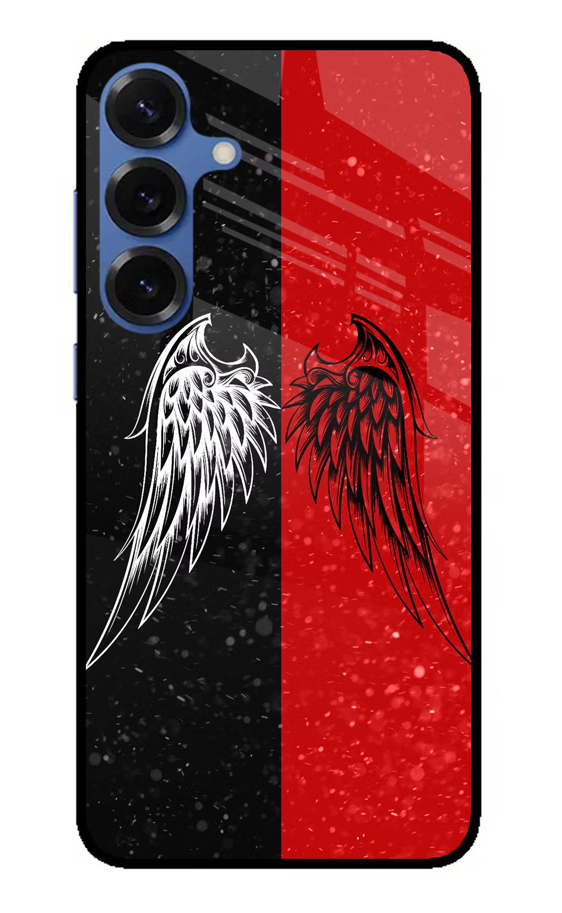 Wings Samsung S25 Plus Glass Case Back Cover by Casekaro