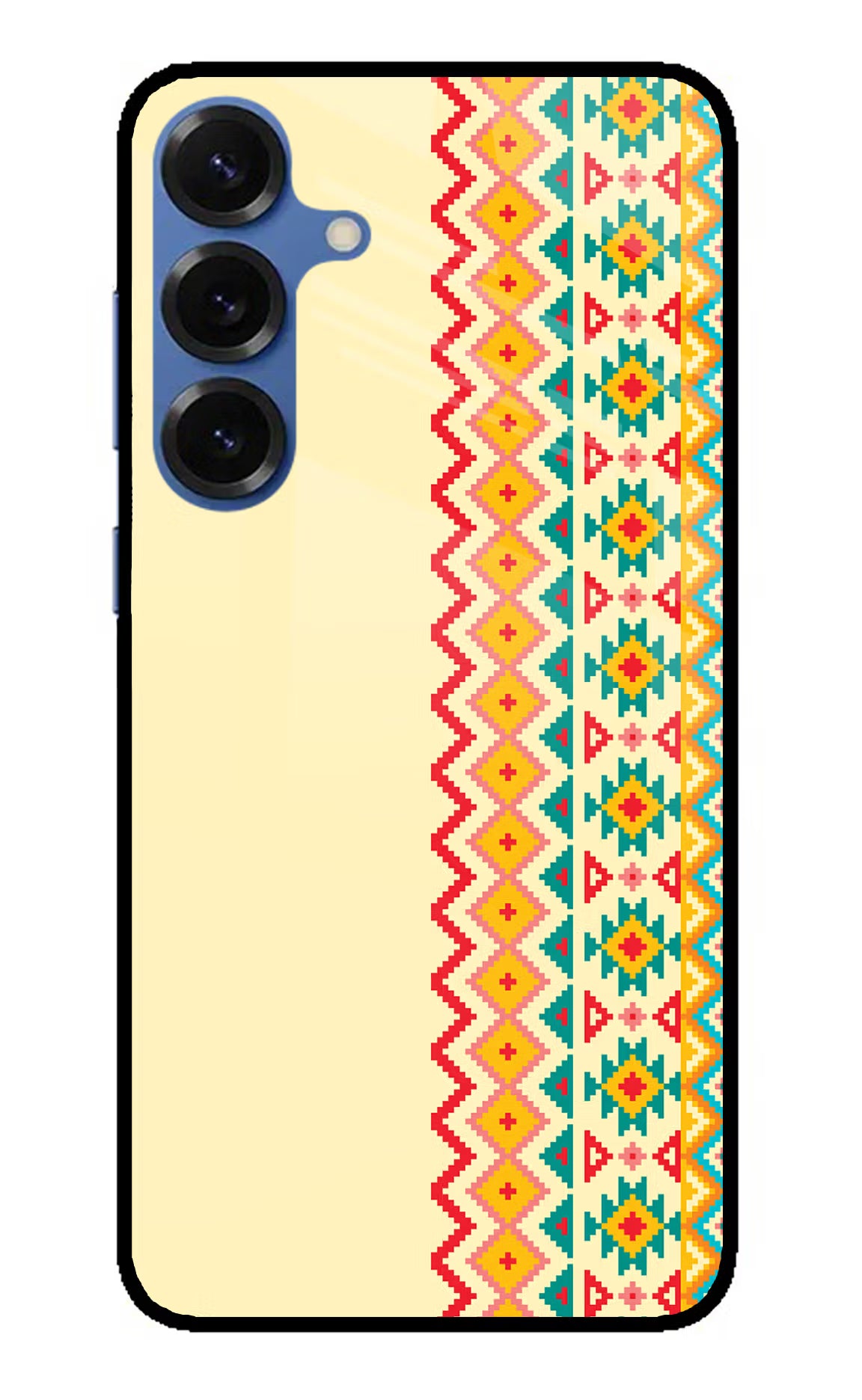 Ethnic Seamless Samsung S25 Plus Glass Case Back Cover by Casekaro