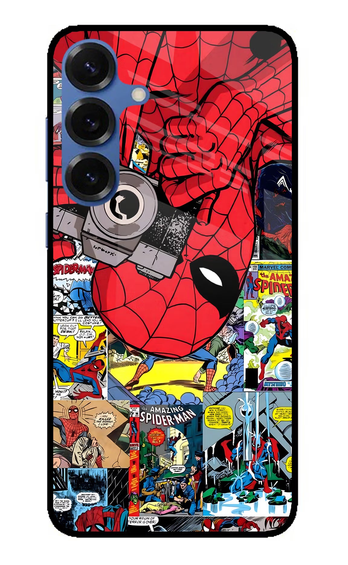 Spider Man Samsung S25 Plus Glass Case Back Cover by Casekaro