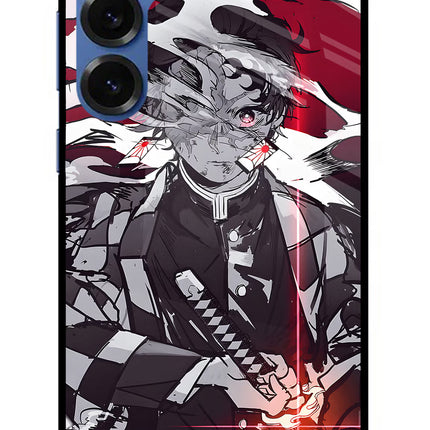 Demon Slayer Samsung S25 Plus Glass Case Back Cover by Casekaro