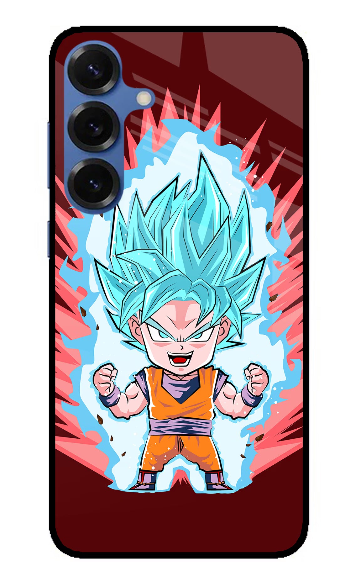 Goku Little Samsung S25 Plus Glass Case Back Cover by Casekaro