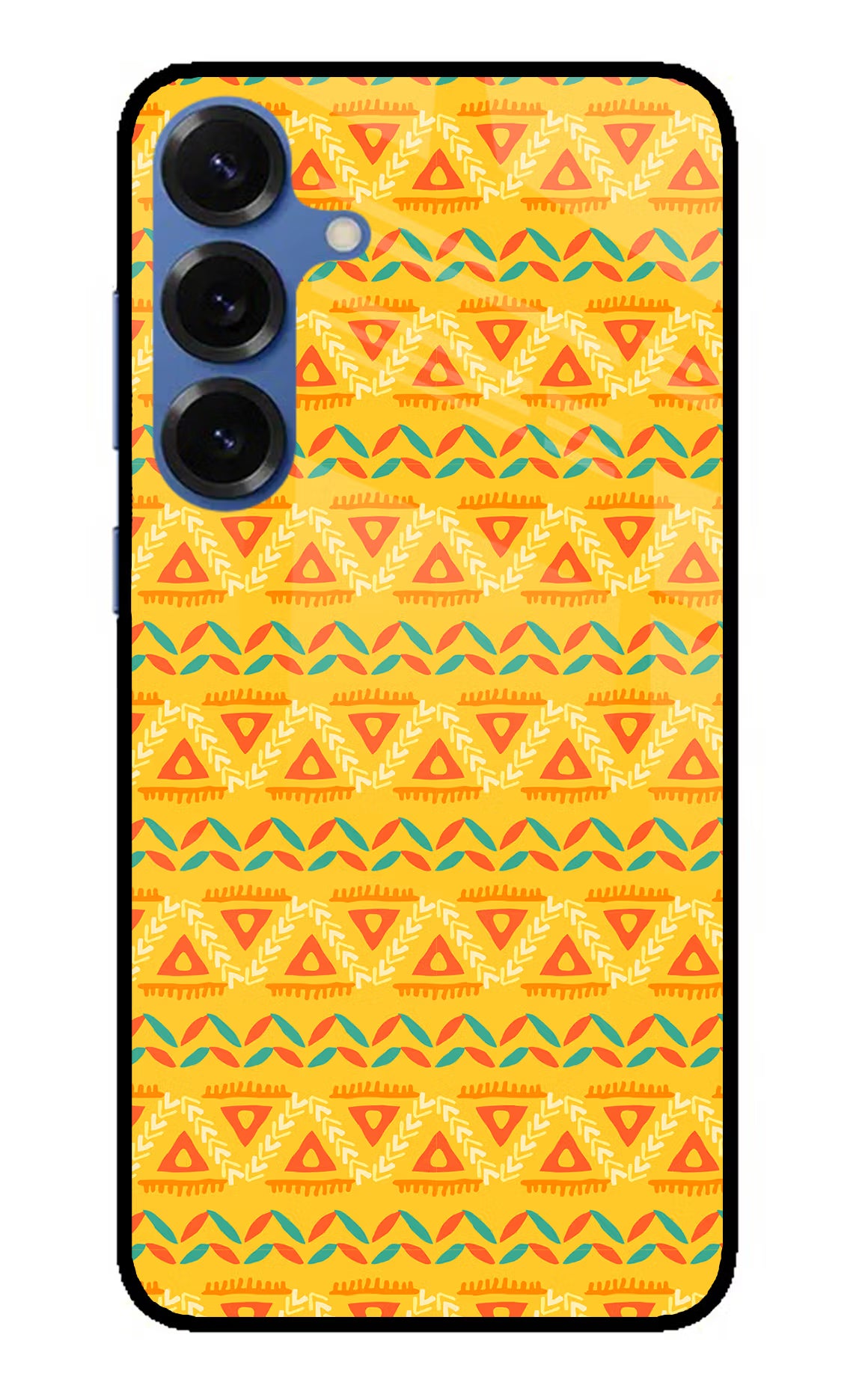 Tribal Pattern Samsung S25 Plus Glass Case Back Cover by Casekaro