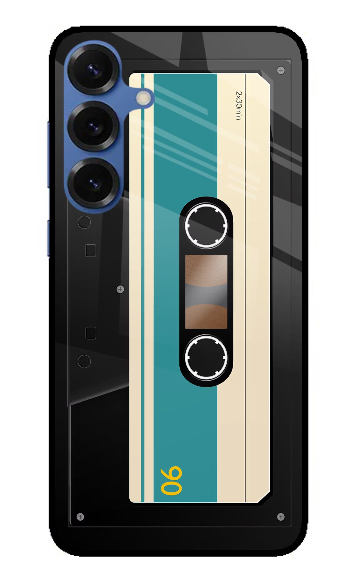 Cassette Samsung S25 Plus Glass Case Back Cover by Casekaro