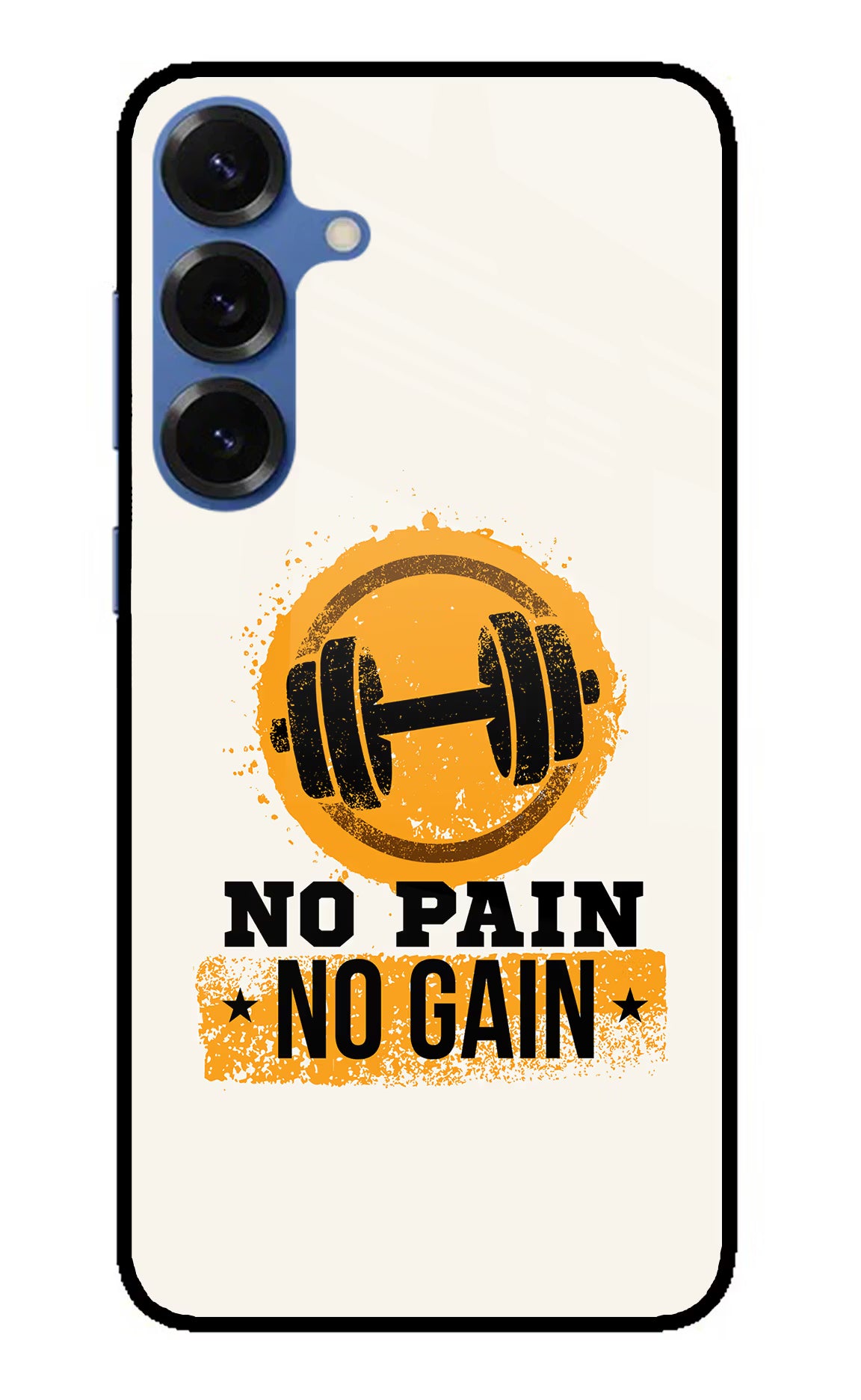 No Pain No Gain Samsung S25 Plus Glass Case Back Cover by Casekaro