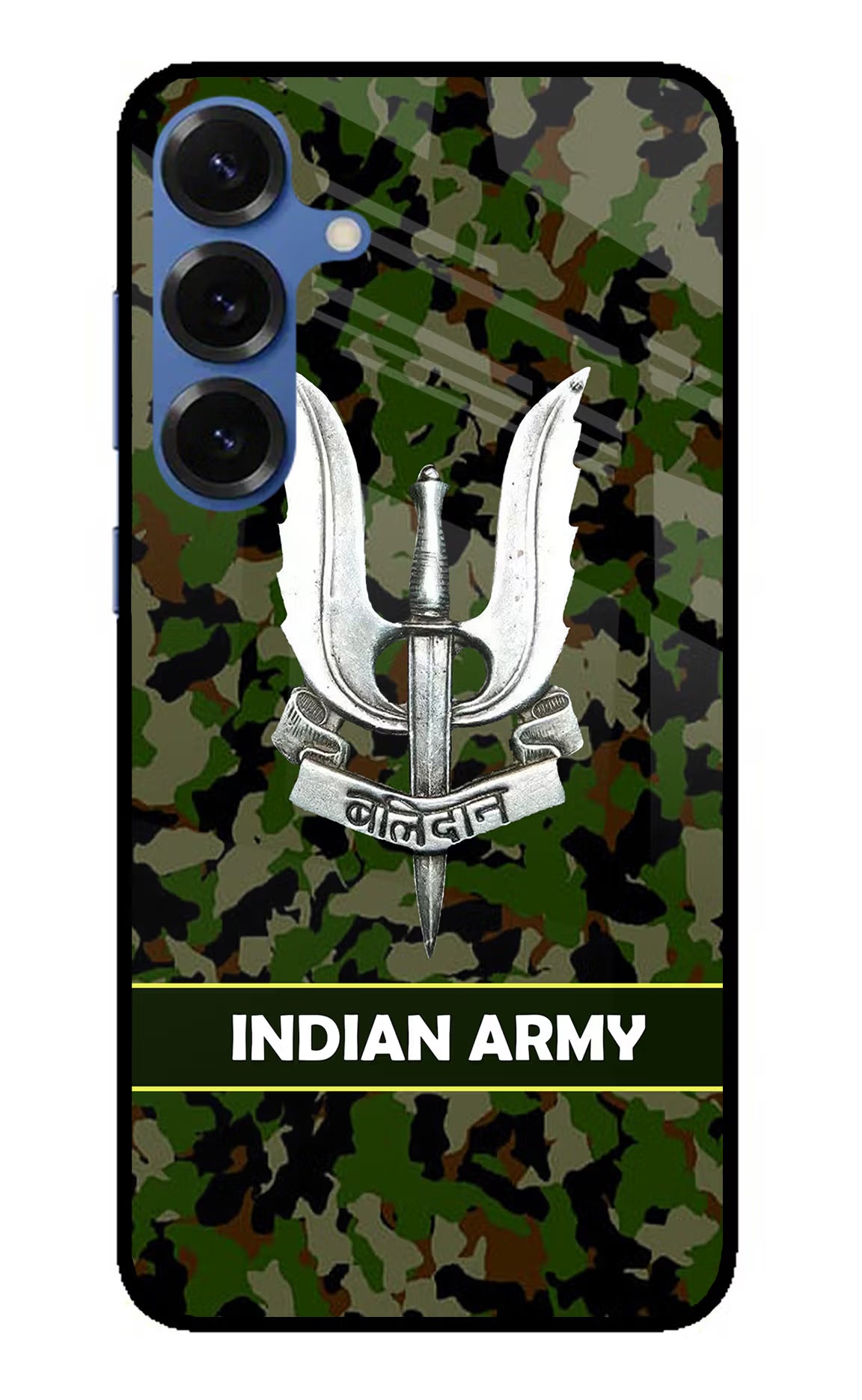 Balidan Indian Logo Samsung S25 Plus Glass Case Back Cover by Casekaro