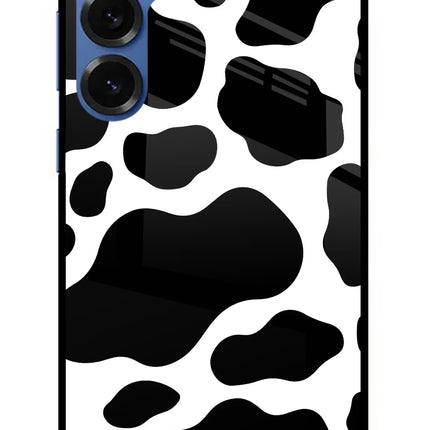 Cow Spots Samsung S25 Plus Glass Case Back Cover by Casekaro