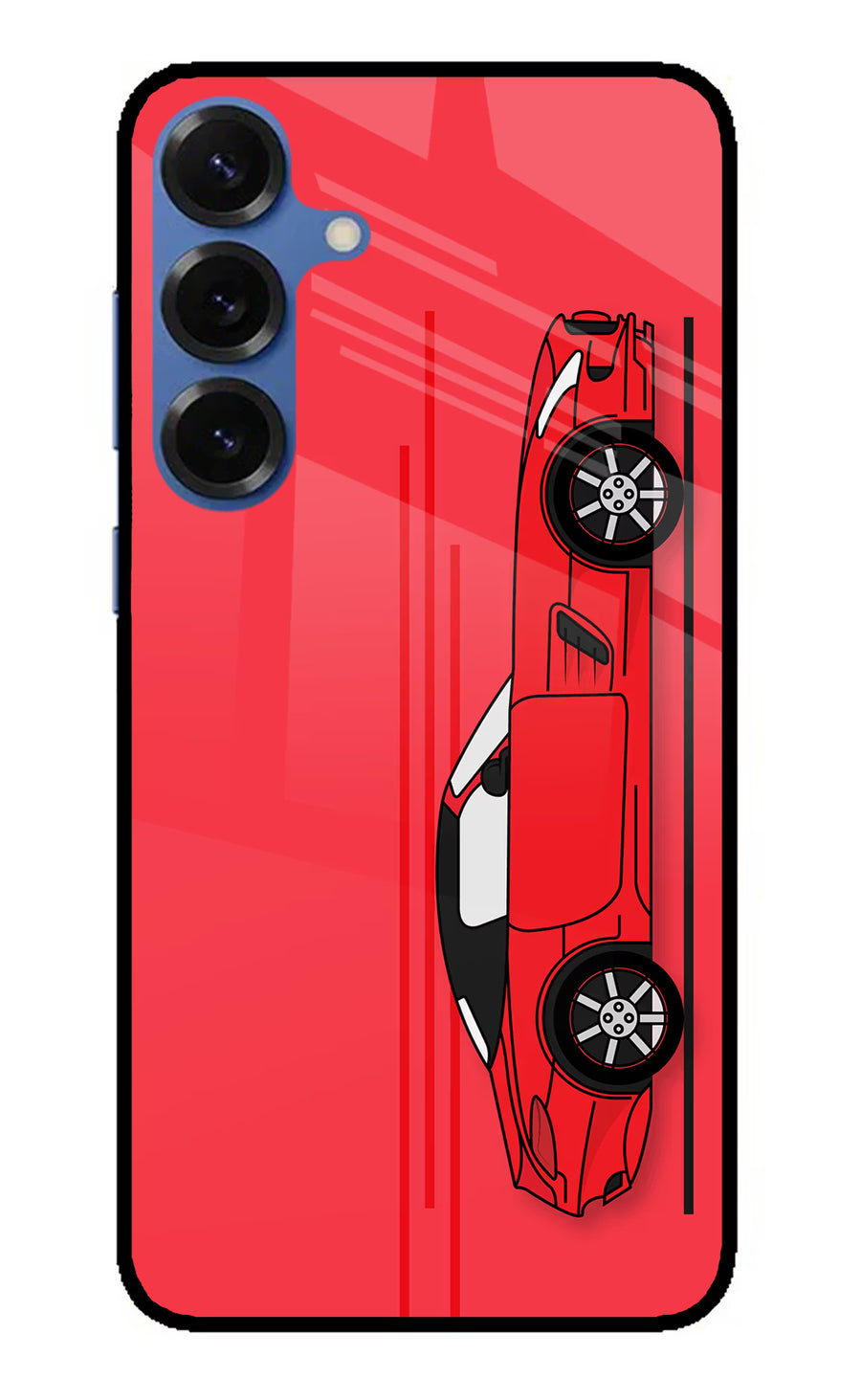 Red Velocity Samsung S25 Plus Back Cover, Metal case