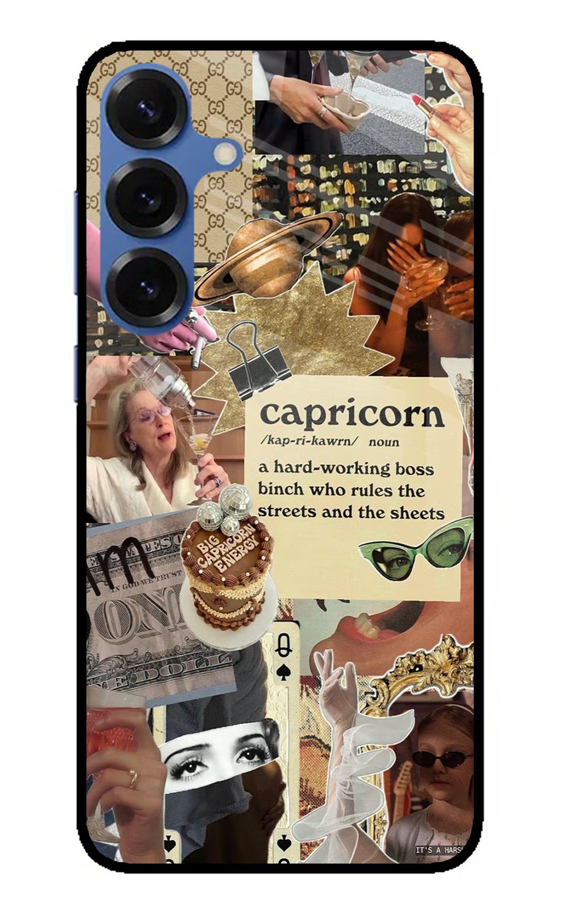 Capricorn Zodiac Samsung S25 Plus Glass Case Back Cover by Casekaro