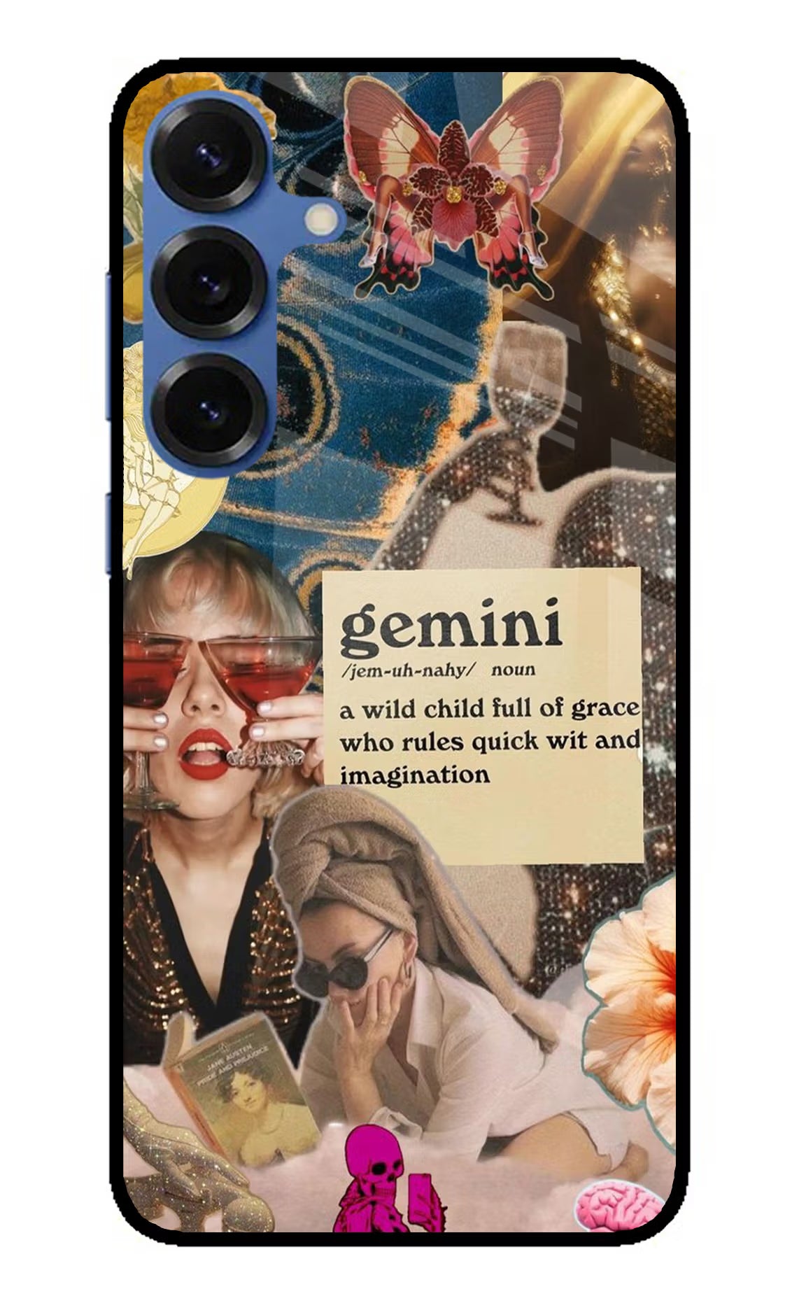 Gemini Zodiac Samsung S25 Plus Glass Case Back Cover by Casekaro