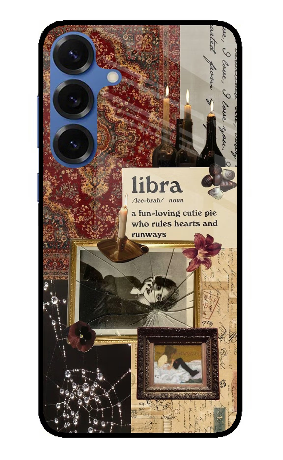Libra Zodiac Samsung S25 Plus Glass Case Back Cover by Casekaro