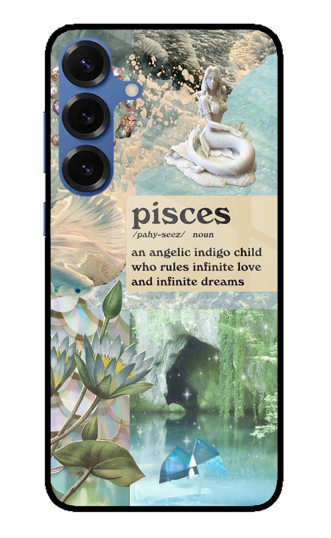 Pisces Zodiac Samsung S25 Plus Glass Case Back Cover by Casekaro