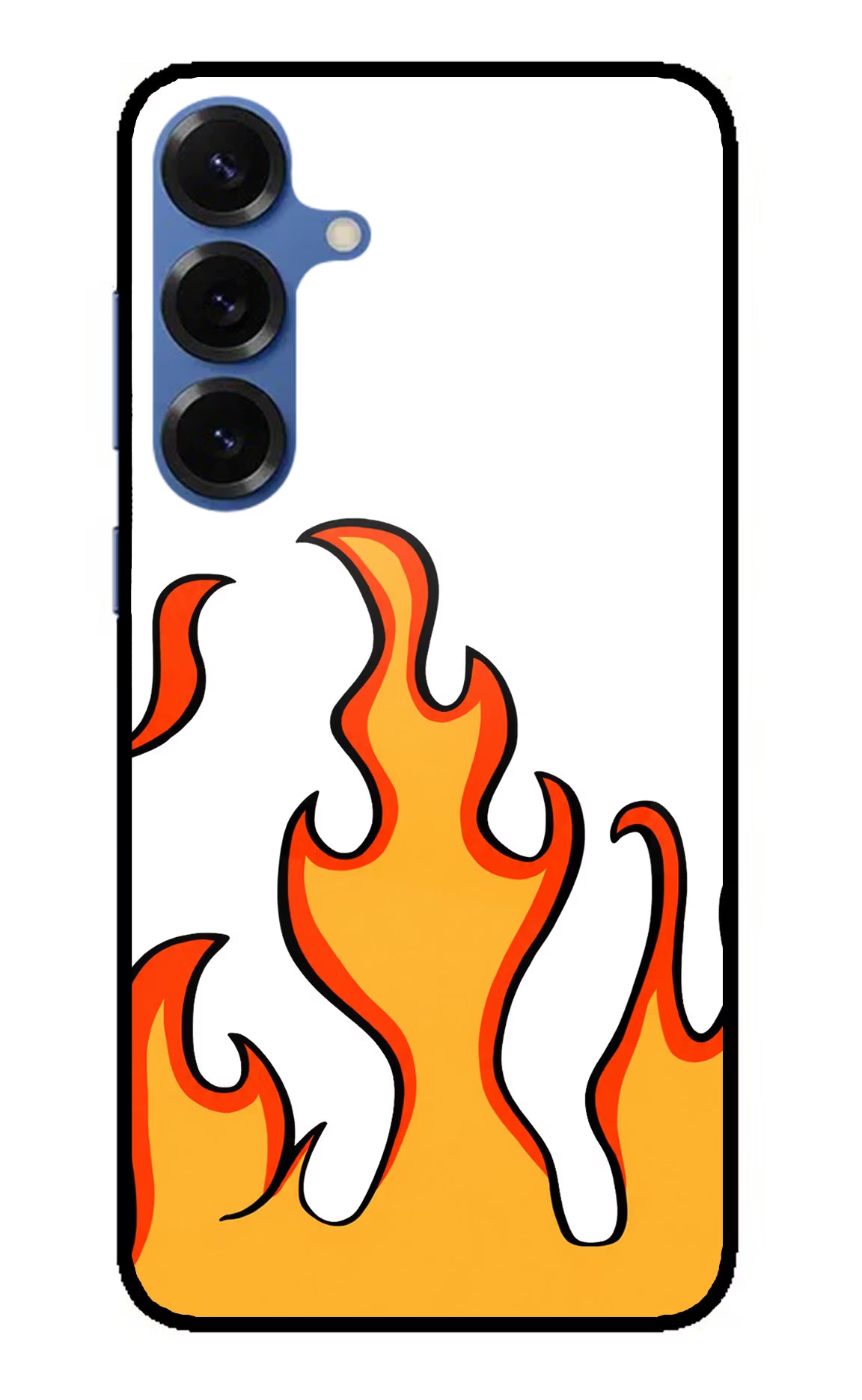 Fired Up – White Samsung S25 Plus Glass Case