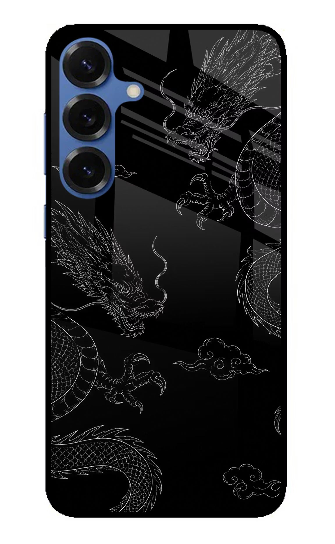 Twin Dragons Samsung S25 Plus Glass Case Back Cover by Casekaro