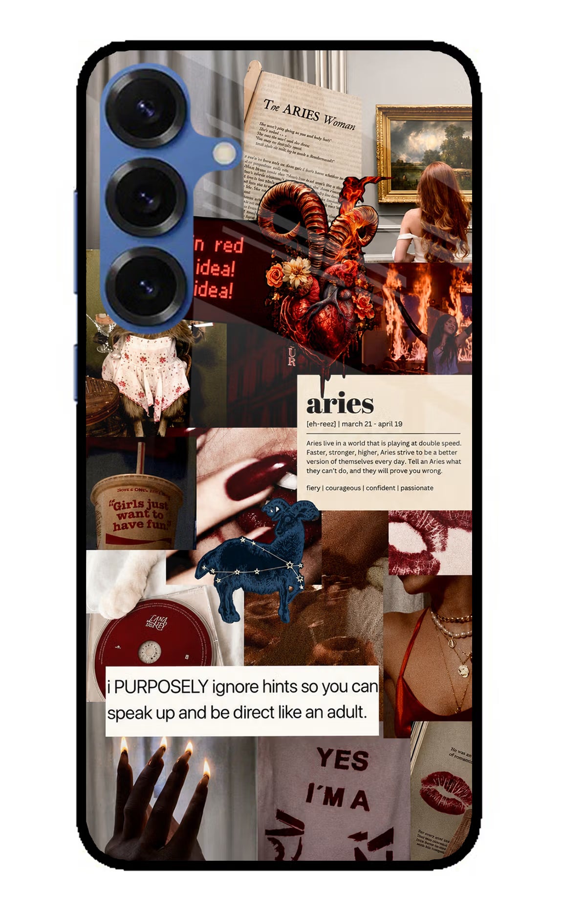 Zodiac Aries Samsung S25 Plus Glass Case