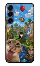 Minecraft Cat Chaos Samsung S25 Plus Glass Case