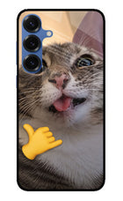 Silly Cat Call Samsung S25 Plus Glass Case