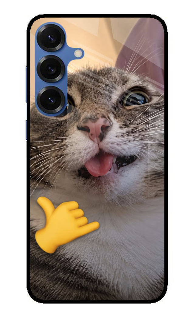 Silly Cat Call Samsung S25 Plus Glass Case